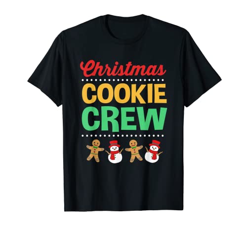 Gingerbread Man Christmas Cookie Crew per la famiglia Maglietta