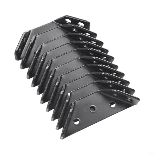Besttoolifes Lot de 10 équerres d'angle en acier inoxydable 62 x 23 x 15 mm pour cadre de meubles, compatibles avec le bois, le contreplaqué, les panneaux de particules et la tôle