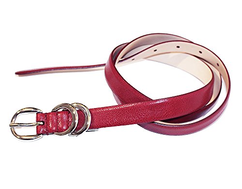  Dolce & Gabbana D&G Cintura donna asta dritta con fibbia ad Anelli DC0741E14F col. Rosso tg. 95 cm