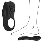 TOCCOOL 1Pair Flat Foot Insoles for Kids - Pediatric Arch Support & Gait Correction, Knock Knees & Bow Legs Alignment (Size S, Black)