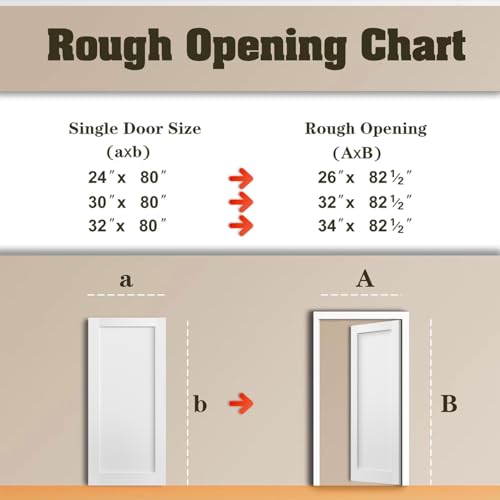 Image of Pantry Door, 30 inchx 80 inch, 2-Panel Mirror Interior Door, French Doors for Wardrobe & Bedroom, Single Pantry Door Slab, MDF, White Primed