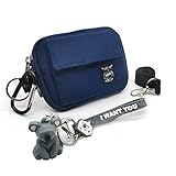 EDC Coin Pouch for Men with Koala Keychain Hooks Waterproof Nylon Zipper Wallet with Velcro Pocket O