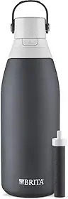 Garrafa de água de aço inoxidável com filtro Brita, 946 ml, Carbon
