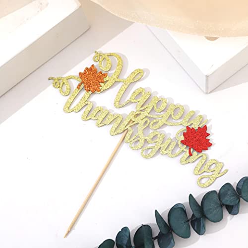 Happy Thanksgiving Cake Topper - Thankful Cake Topper Decor, Thanksgiving Party Cake Decorations, Thanksgiving Cake Toppers Supplies #TOP5