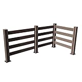 アイガーデン ウッドデッキフェンス 人工木製 ボーダータイプ [3枚セット] ダークブラウン 3bddb W900×D86×H810|アイウッド人工木製 ウッドデッキ 人工木 置くだけデッキ 掃き出し窓 アウトドアリビング 高耐候性