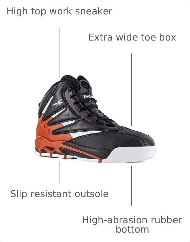 Image of Reebok Work Men's The Blast Work Black, Red, and White Composite Toe Boots