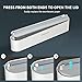 Refillable Magnetic Plastic Wrap Dispenser With Slide Cutter, Sturdy Food Cling Film Cutter, Press and Seal Wrap, 12