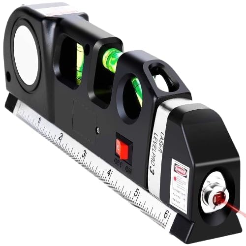 Gluvi Multipurpose Laser Level Line Tool Kit | Standard Cross Line Laser Level | Horizontal & Vertical Beam Leveler with Metric Rulers | Alignment Measuring Tool for Hanging Frames & DIY Projects-image-44