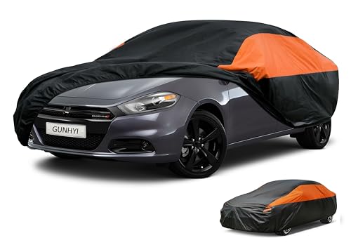 Image of GUNHYI Dodge Car Cover Custom Fit Dodge Dart Waterproof All Weather for Automobiles, Lightweight Full Exterior Cover Outdoor Sun UV Rain Dust Snow Wind Protection.