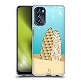 Head Case Designs Pattern Surfboards Soft Gel Case Compatible with Motorola Moto G (2022)