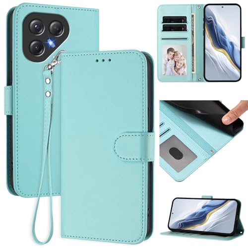 Pzwoxukhov Compatible with Tecno Pova 7 Neo 4G Case Cover,Compatible with Tecno Pova 7 Neo 4G Phone Case,Solid Color flip Shockproof Case Cover Light Green