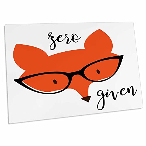 3dRose Lenas Photos - Funny Quotes - Zero Fox Given - Desk Pad