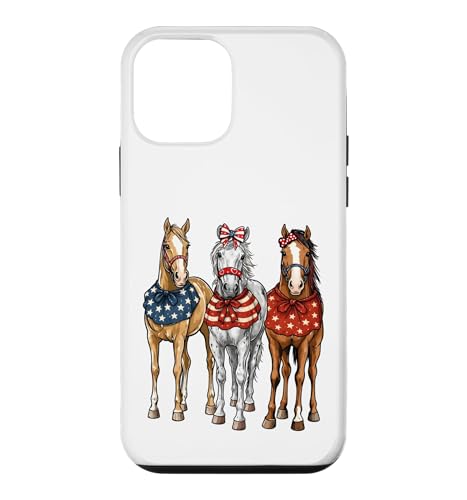 Horse 4th Of July �O���t�B�b�N �ʔ��� �A�����J �n ���̎q �X�}�z�P�[�X iPhone 12 mini �p
