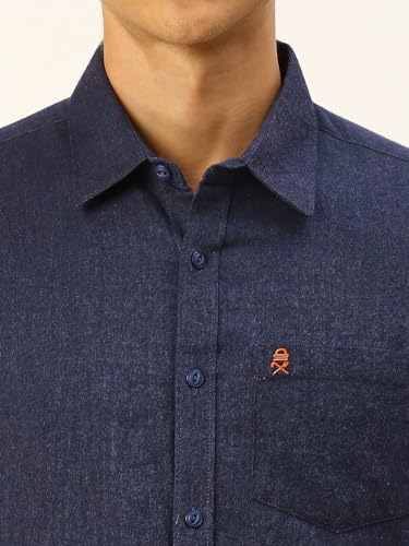 Image of Thomas Scott Men Classic Slim Fit Cotton Casual Full Sleeves Shirt