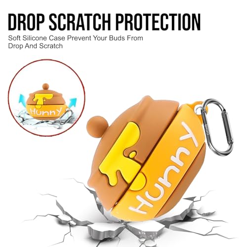 Image of Cartoon Silicone Case Cover for Samsung Galaxy Buds Core (Honey)