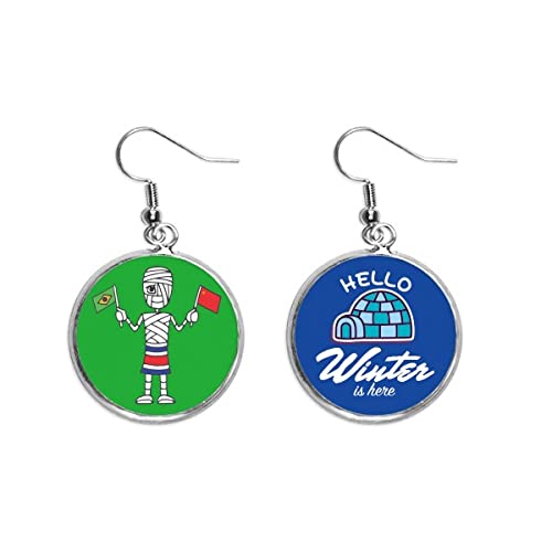 Pendientes de hielo de invierno de la gota en joyería colgante para mujer