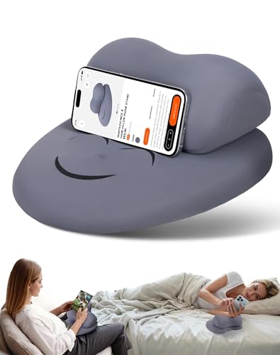 Mumykids Phone Stand Pillow Soft Memory Foam Cell Phone Holder for Bed Couch & Home Hand Rest Pillow for Gaming & Phone Use Relieve Wrist & Hand Fatigue Premium Gift Box Packaging