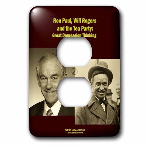 Bouchon de prise double decoratif 3dRose Ron Paul Will Rogers Tea Party lsp_26361_6 - 2