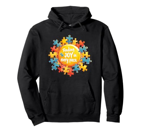 Arte de rompecabezas Joy in Every Piece Sudadera con Capucha