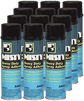 Misty Heavy Duty Spray Adhesive 12 Oz 1002035 (Case of 12) Industrial Strength