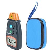 QWORK® Digitaler Drehzahlmesser, berührungsloses Laserfoto-Drehzahlmessgerät, großes LCD-Display, Batterien nicht im Lieferumfang enthalten – Ansicht 6