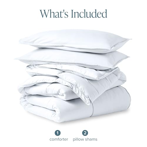 Image of Bare Home Comforter Set - Oversized Queen - Goose Down Alternative - Ultra-Soft - Premium 1800 Series - All Season Warmth (Oversized Queen, White)