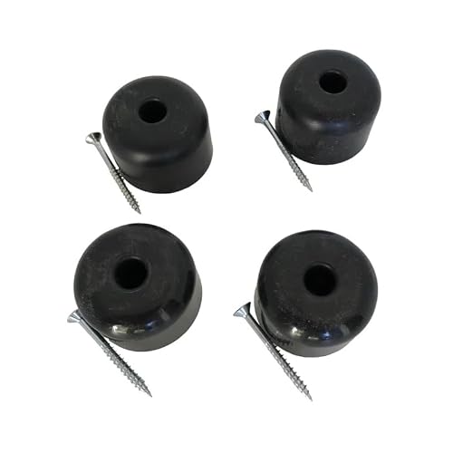 SCM Créations Lot de 4 Pieds Ronds diamètre 50 mm Hauteur 35 mm à Visser avec 4 vis 5/50