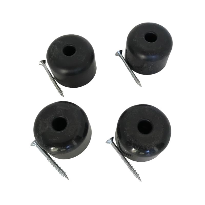 SCM Créations Lot de 4 Pieds Ronds diamètre 50 mm Hauteur 35 mm à Visser avec 4 vis 5/50