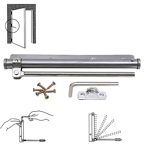 Yingren Safety Door Closer/Heavy Duty Automatic Closer/Easy To Install To Convert Hinged Doors To Self-Closing With Adjustable Closing Speed, White #TOP2