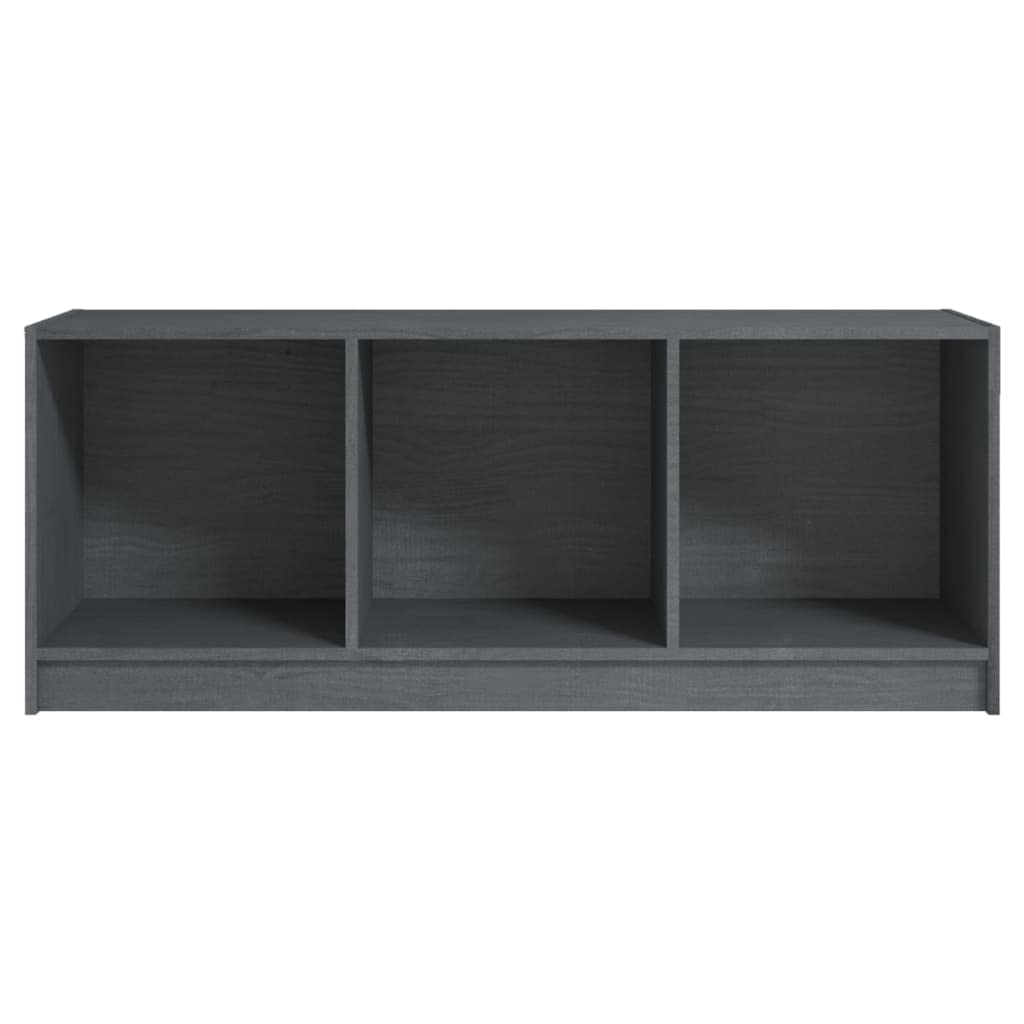 Générique Szafka pod telewizor szara 104x33x41 cm lite drewno sosnowe | Przechowywanie DVD, konsola do gier, półka HiFi, trwała i wytrzymała, szafka stereo