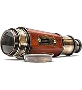 Antiqula Vintage Ship 20" Hex Tapered Brass Telescope With Strong 20X Clear Vision Lens For Marine Sailors - Easy To Use Trekking Coronation Of