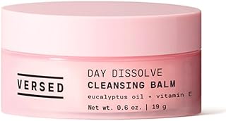 Versed Day Dissolve Cleansing Balm - Makeup Melting Balm Infused with Vitamin E + Eucalyptus Oil to Calm Skin - Oil Based Double Cleanser with Avocado + Jojoba (0.6 oz)