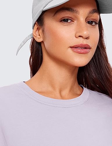 Image of CRZ YOGA Pima Cotton High Neck Crop T-Shirt