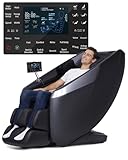 RelaxRelife Ganzkörpermassagesessel mit SL-Schiene & Zero Gravity，Massagesessel mit 3D-Robotische Hände, Liegefunktion und Rückenheizung, Bluetooth Lautsprecher, Touchscreen (Schwarz)