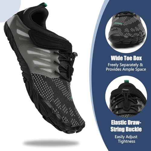 Image of SAGUARO Womens Mens Barefoot Shoes Minimalist Trail Runner Wide Toe Box Zero Drop Outdoor Cross Training Shoe
