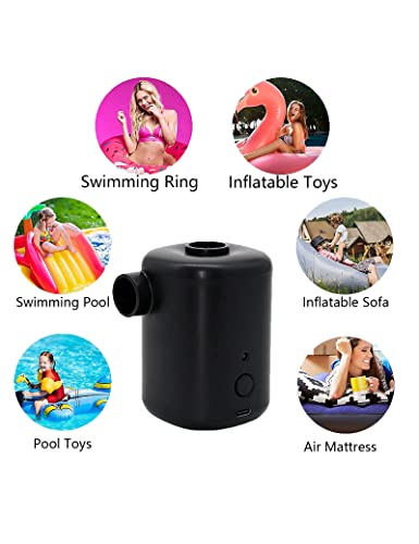 Electric Air Pump-Portable Air Pump With 3000Mah Battery Usb Rechargeable To Inflate Deflate For Swimming Ring,Pool Floats，Air Bed，Deflation Cannot Reach A Vacuum State #TOP6