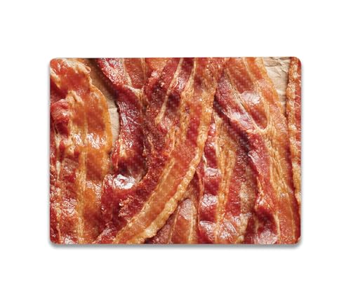 Image of MightySkins Carbon Fiber Skin Compatible with Microsoft Surface Laptop Go 3 (2023) Full Wrap Kit - Crispy Bacon | Protective, Durable Textured Carbon Fiber Finish | Made in The USA