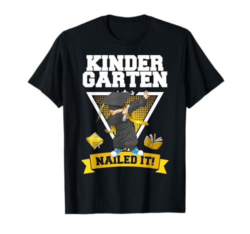 Dabbing Graduation Class Of 2025 Boy Kindergarten Nailed It T-Shirt