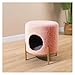 Kot ściółka psa Kot Gniazdo Zima Ciepła Kot Stołek Zamknięty Kot Drzewo Cat House Cathouse Dwa piętra (Size : Pink)
