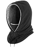 Winter Balaclava Ski Mask，Windproof Full Face Mask Neck Cover Warmer Sports Cap for Men Women Black