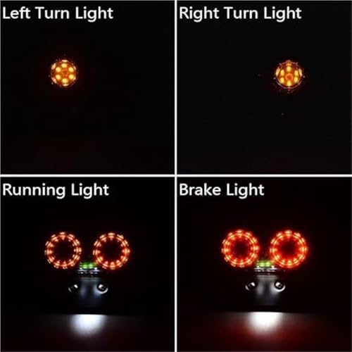 Feu arrière frein résistant aux vibrations 12V moto avec support plaque
