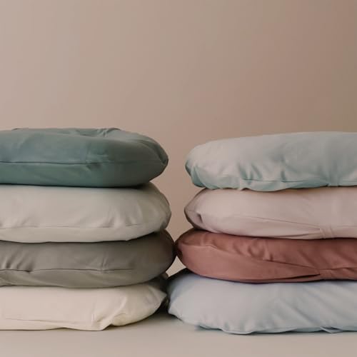 Image of Infant Support Cushion - Baby Support Cushion for Newborn, 0-24 Months, Portable Tummy Time Mat for Home and Travel, Soft Cotton, Supervised Use, Baby Essentials Gift, Orange(1 Cushion + 1 Cover)