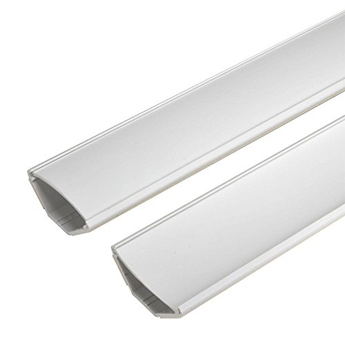 Legrand Wiremold C40 Cornermate Cord Cover For Corners, Organizer for Wall, Holds Up to 3 Cords or Cables, White (1 Pack)