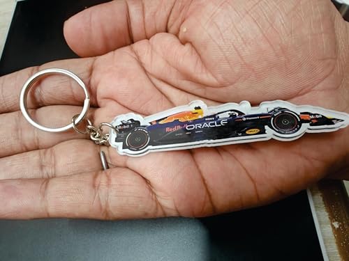 Image of Studio64 Formula 1 RB Racing Acrylic Fridge Magnet and Keychain Combo,
