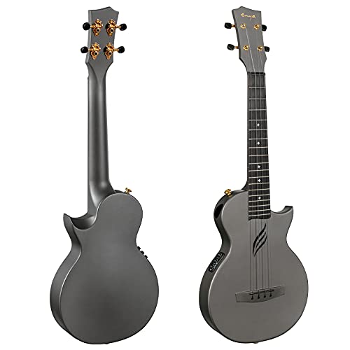 Enya Ukulélé ténor 66 cm en fibre de carbone Acousticplus avec pan coupé Ukulélé de voyage pour adulte avec kit de… - Les Beatles, Paul McCartney, John Lennon, RIngo Starr, George Harrison Enya Ukulélé ténor 66 cm en fibre de carbone Acousticplus avec pan coupé Ukulélé de voyage pour adulte avec kit de… – Image 3