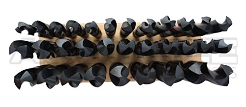 Accusize Industrial Tools 32 Pcs Hss 1/2'' Shank S&D Drill Set, 33/64'' To 1'' By 64Ths, Silver And Deming Drill, H516-6506 #TOP2
