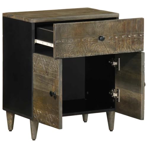 Meuble de chambre élégant gris et table d'appoint polyvalente de salon