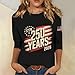 Womens Patriotic Flag Printed Tops 3/4 Sleeve 250th Anniversary USA Blouse Round Neck Casual Shirts