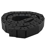 18 mm x 37 mm Schwarze Flexible Halboffene Kabelschleppkette 1M 39.4