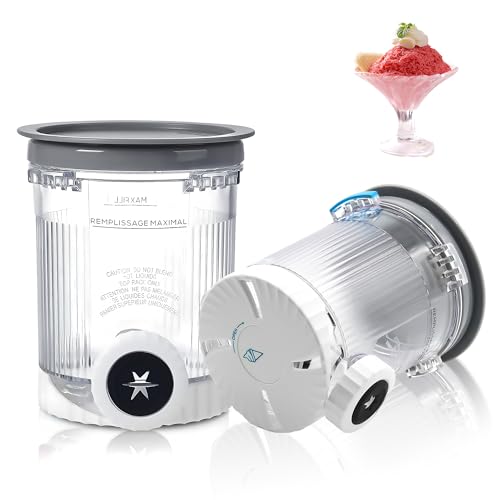 Image of 2 Pack Creami Pints and Lids for Ninja NC700 NC701 Series, Compatible with Ninja Swirl Ice Cream & Soft Serve Makers, Food Grade Material.BPA-Free, Leak-Proof, Dishwasher Safe